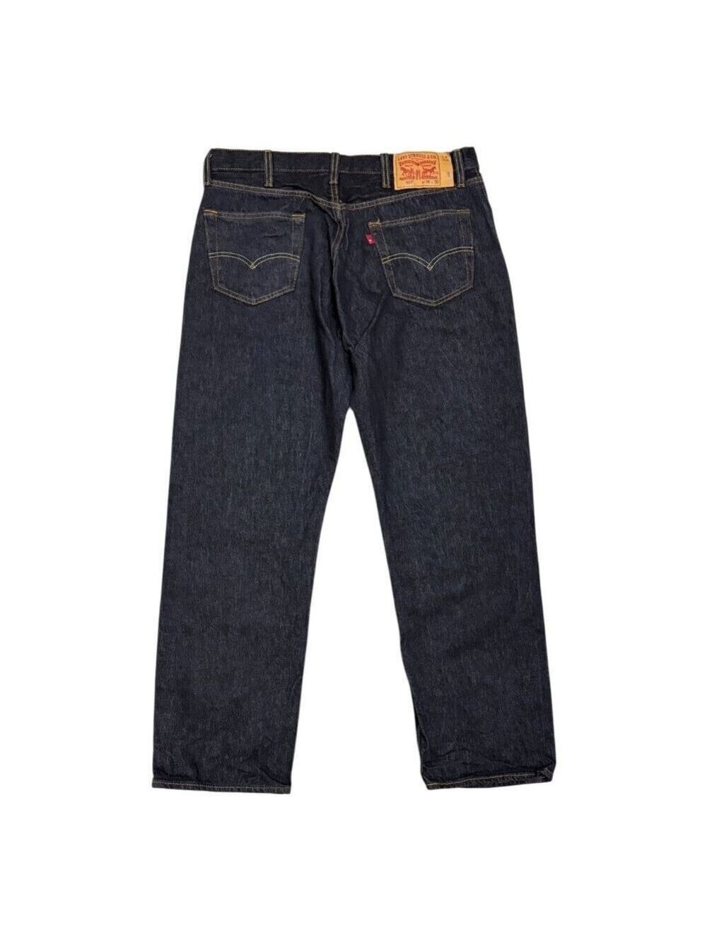 LEVIS 501 Jeans Black Denim Casual Button-Fly Straight Leg Pants Mens 38x32